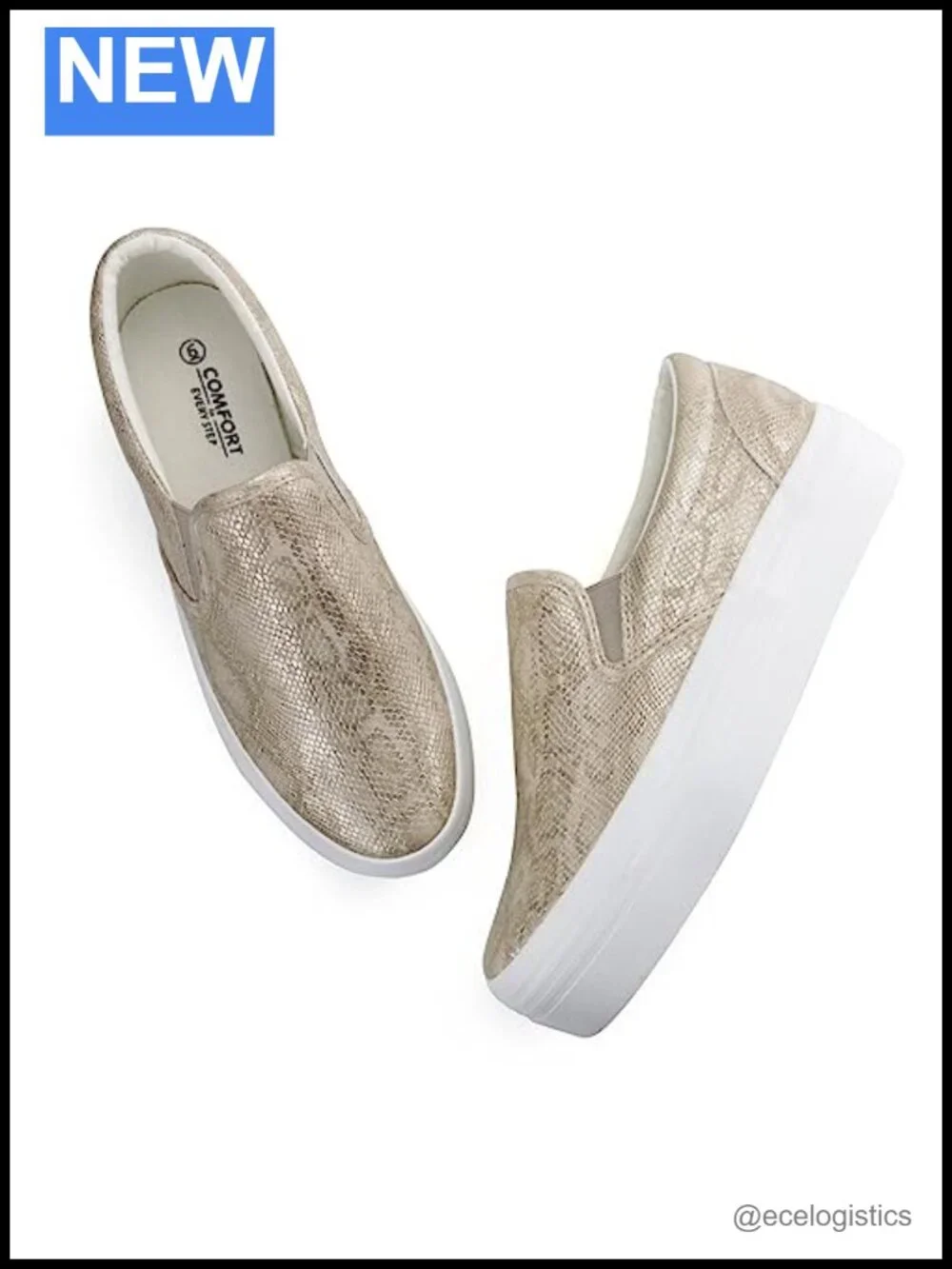Slip-on Platform Loafers with Memory Foam Insole, 1.5